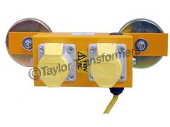 110V 2x16A MAGNETIC MOUNT TWIN SOCKET BOX